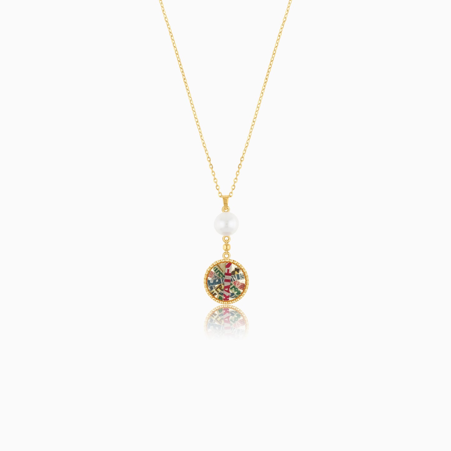 18K Yellow Gold Pearl Necklace - Qelada Collection