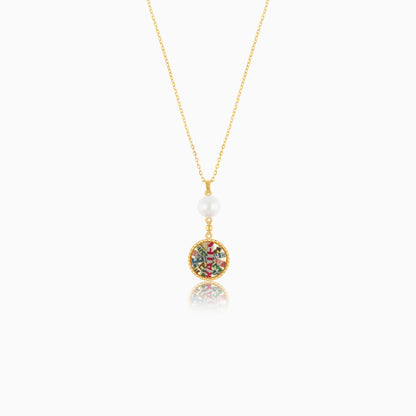 18K Yellow Gold Pearl Necklace - Qelada Collection