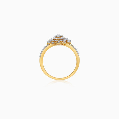 18K Yellow Gold Ring with Natural Diamonds - Ada Collection