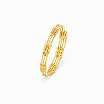 18K Yellow Gold Unique Adjustable Magnetic Bangle