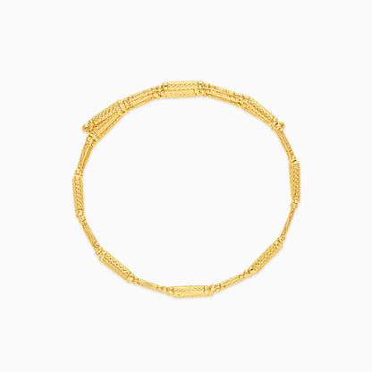 18K Yellow Gold Unique Adjustable Magnetic Bangle