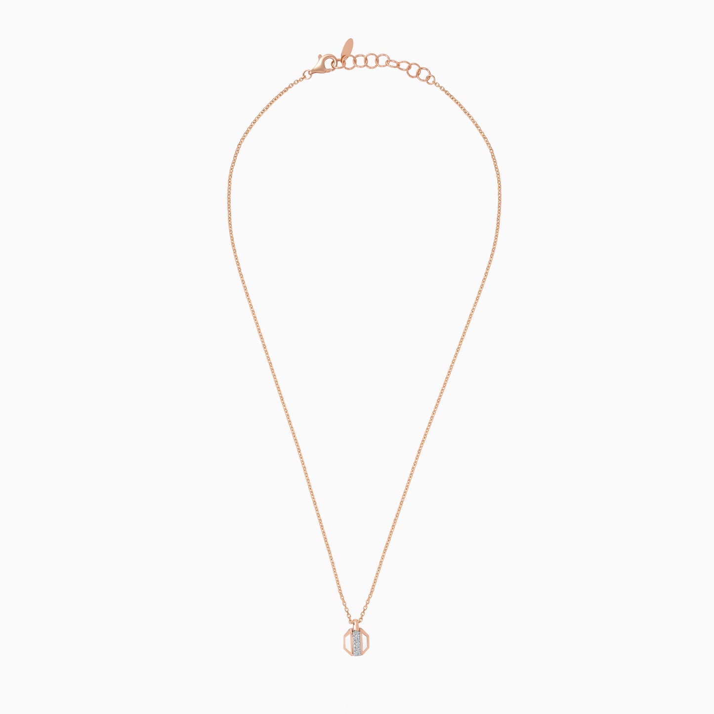 18K Gold Chain with Mother of Pearl and Natural Diamonds - Bovo Collection