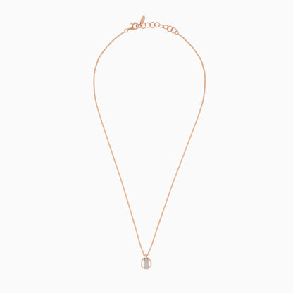 18K Gold Chain with Mother of Pearl and Natural Diamonds - Bovo Collection