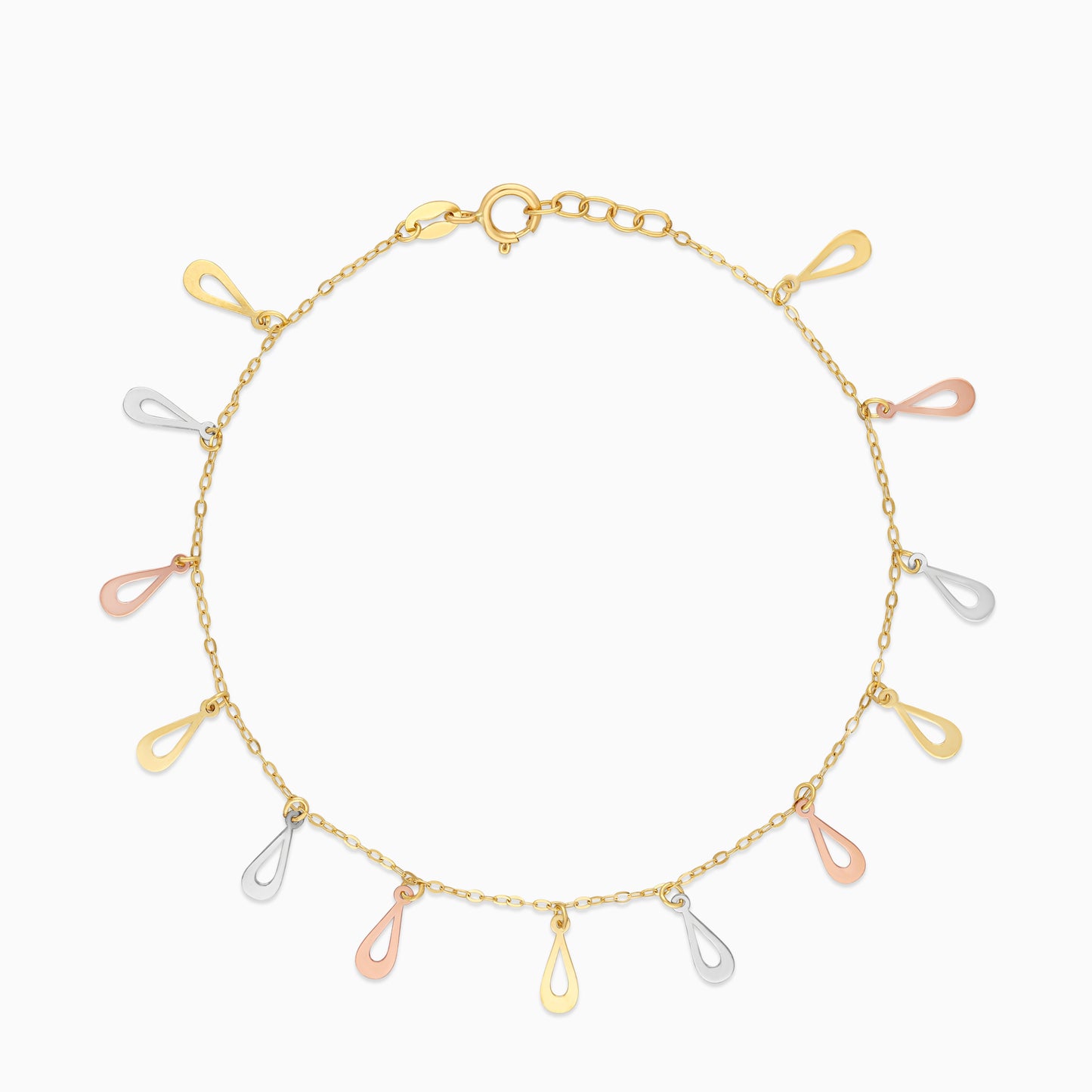 18K Multi-colour Charm Bracelet