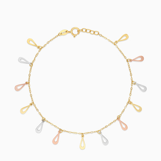 سوار ساحر متعدد الألوان من الذهب عيار 18 قيراط
