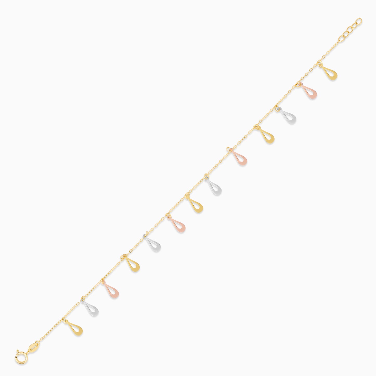 18K Multi-colour Charm Bracelet