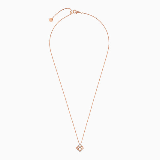 Adjustable 18K Rose Gold Dancing Natural Diamonds Necklace