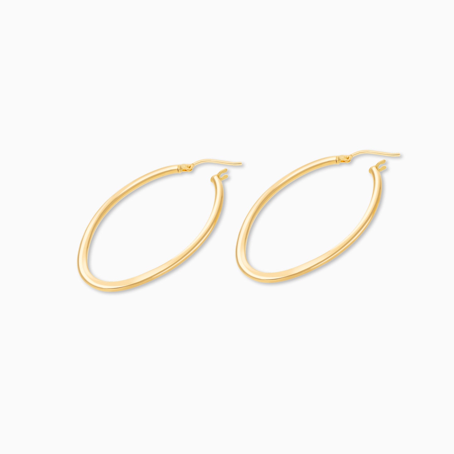 18K YELLOW GOLD EARRINGS IN OVAL SHAPE
