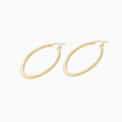 18K YELLOW GOLD EARRINGS IN OVAL SHAPE