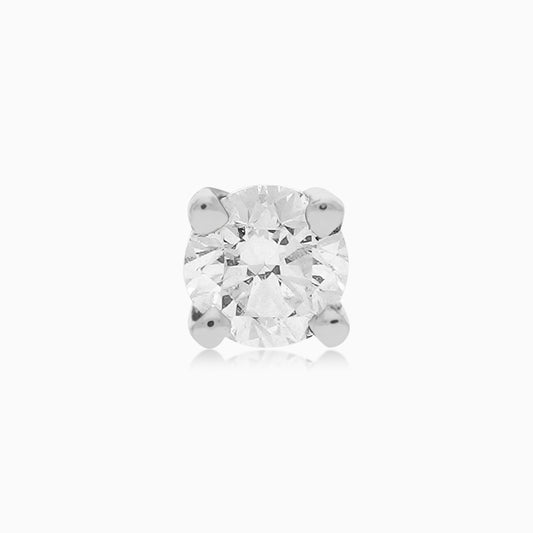 18k Yellow Gold Nose Pin with Single Natural Diamond
