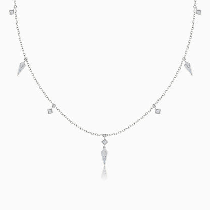 Stylish 18K White Gold Natural Diamond Choker for Women