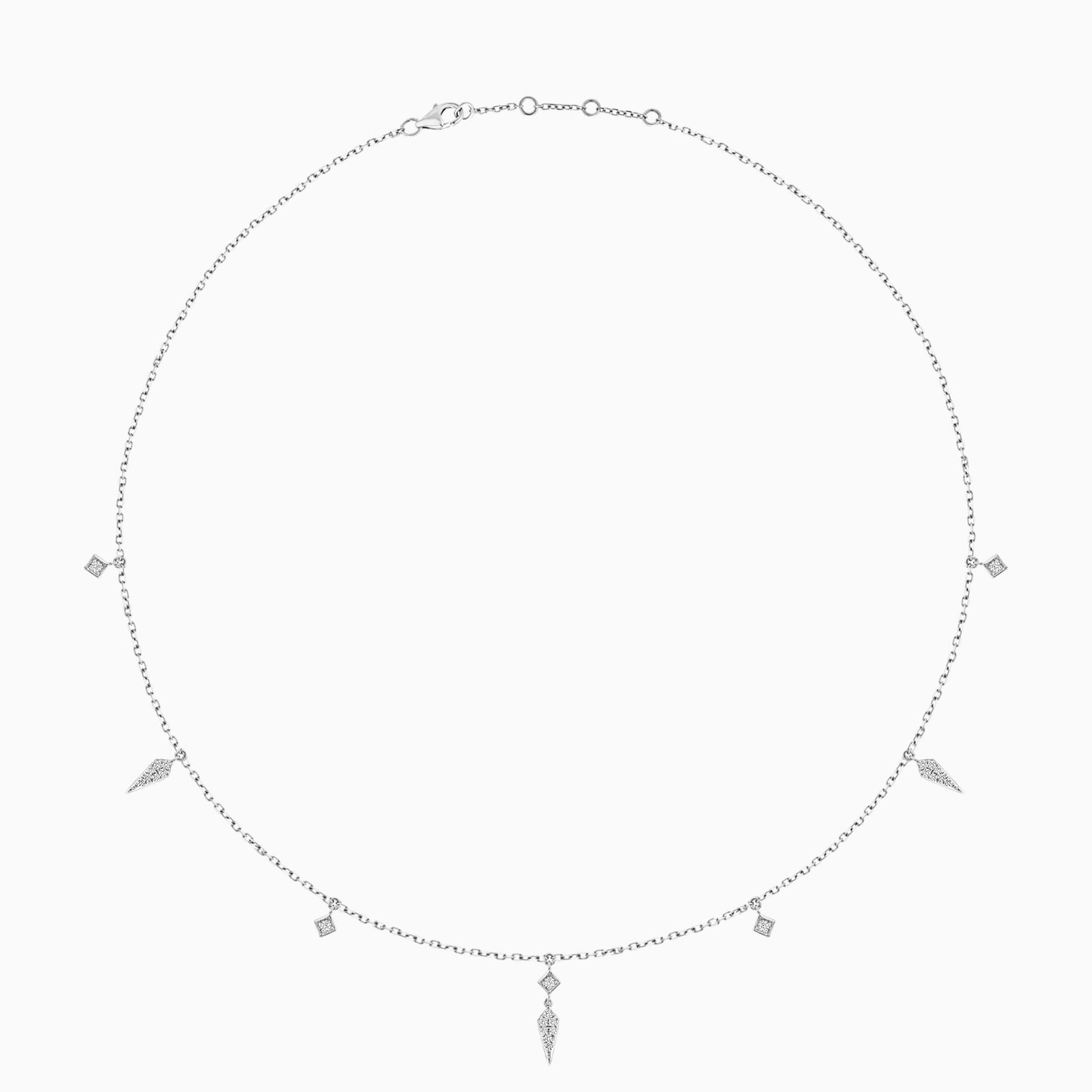 Stylish 18K White Gold Natural Diamond Choker for Women