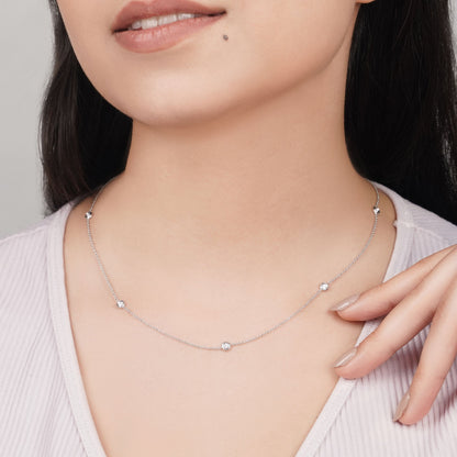 Stunning 18K White Gold Diamond Necklace for Women