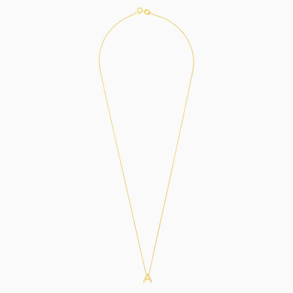 18k Yellow Gold Letter “A” Diamond Necklace | Alpha Collection