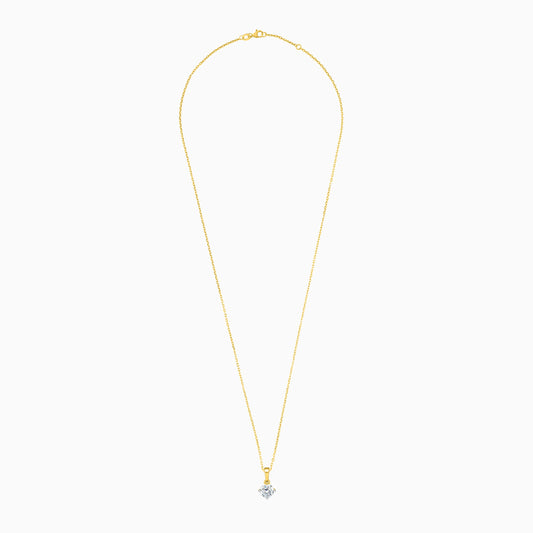 Solitaire Diamond Pendant Necklace in 18K Yellow Gold – Solitaire Collection