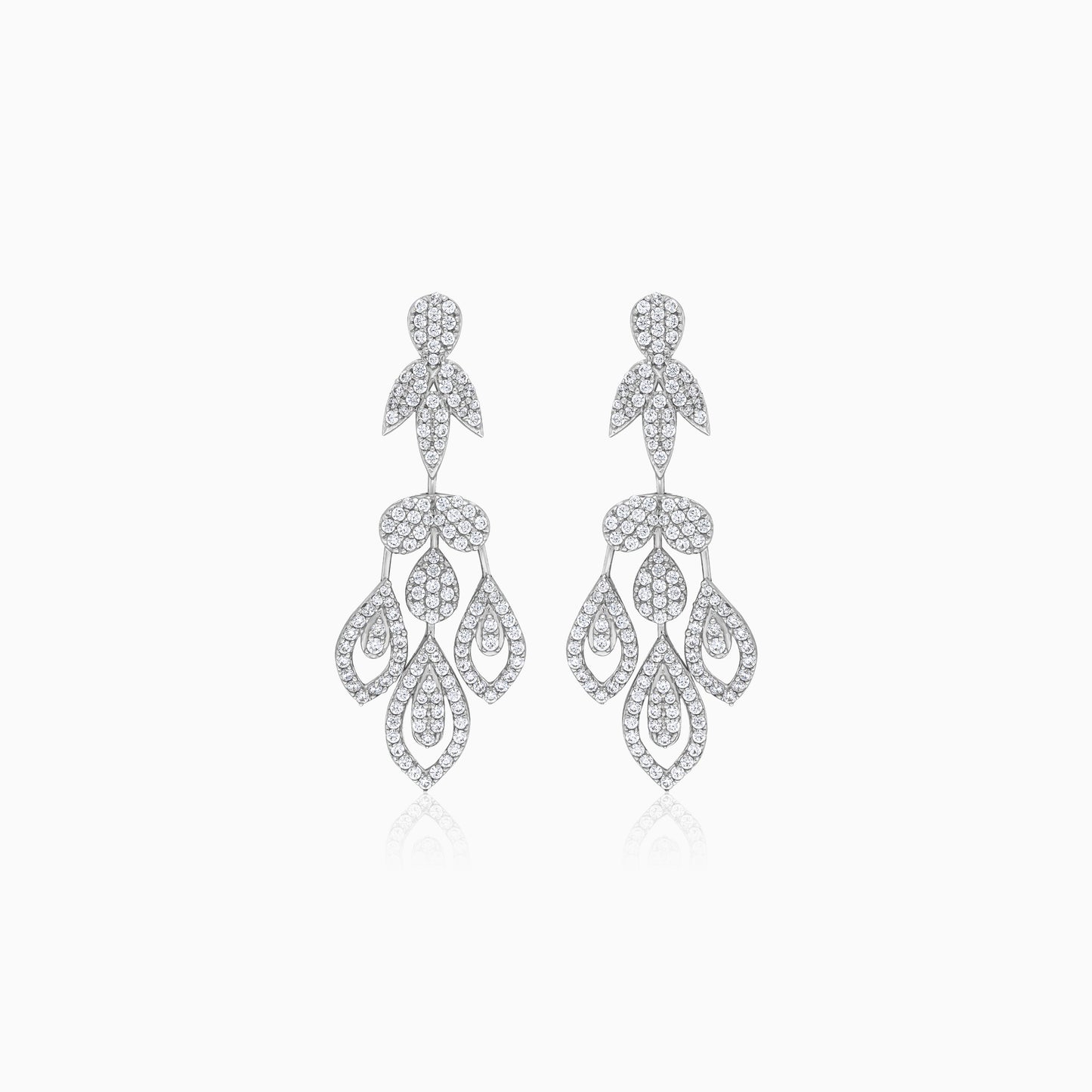 Queen 18K White Gold Zircon Bridal Set