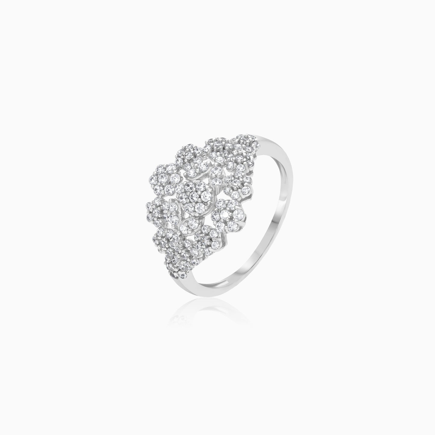 Queen 18K White Gold Zircon Bridal Set