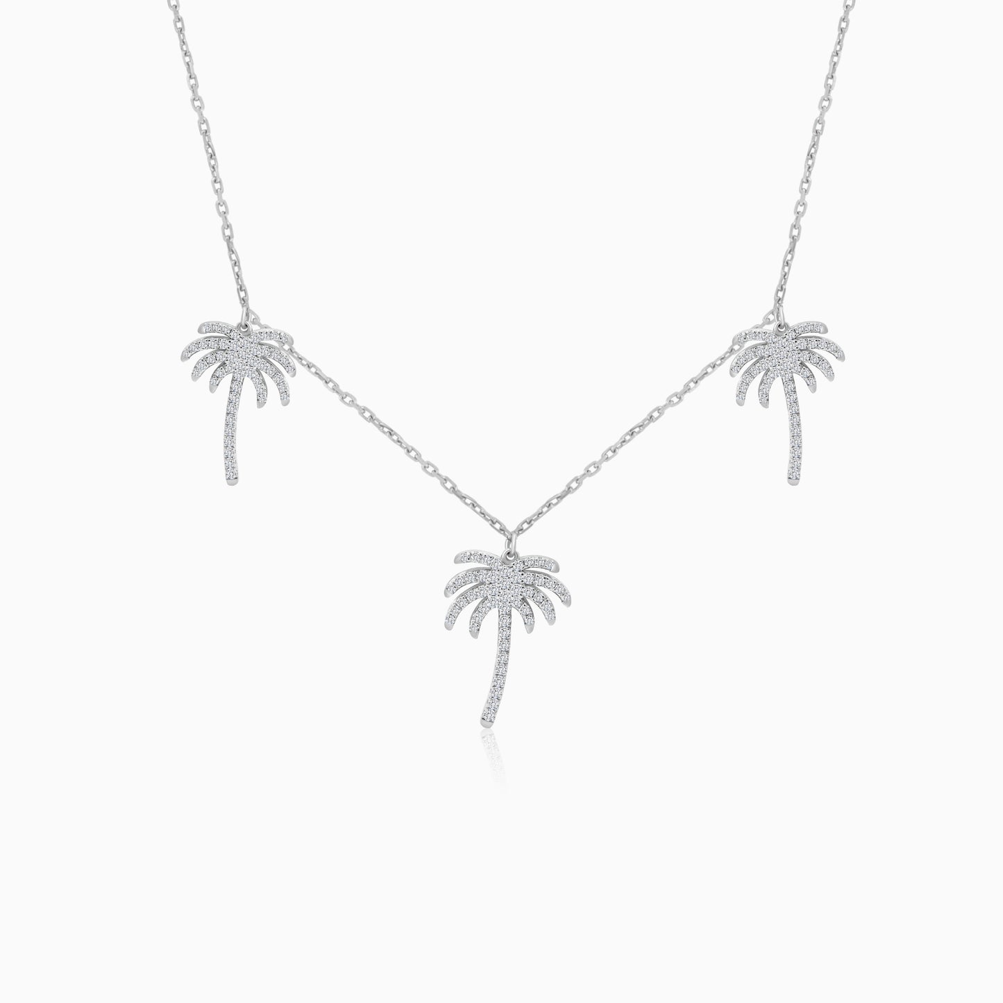 Palm Tree Choker 18k Gold With Natural Diamonds