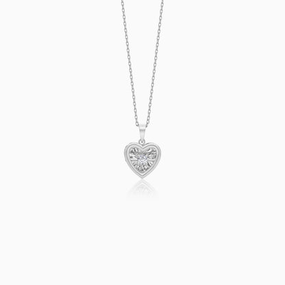 Dancing Diamond 18k Gold Heart Shape Necklace