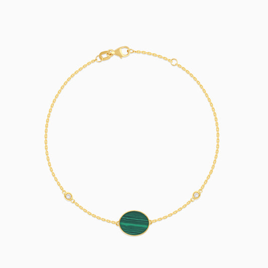 Mosaic Oval Shape Bracelet with Diamonds in 18k Yellow Gold