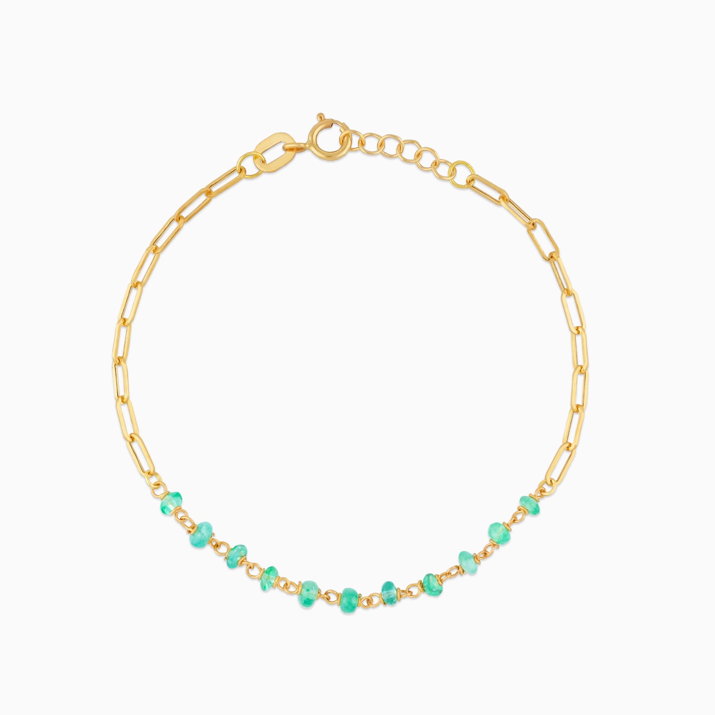 18K Yellow Gold Paperclip Bracelet
