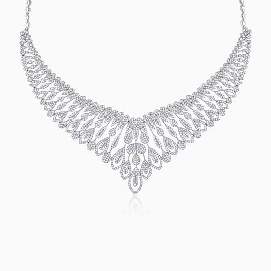 Queen 18K White Gold Zircon Bridal Set