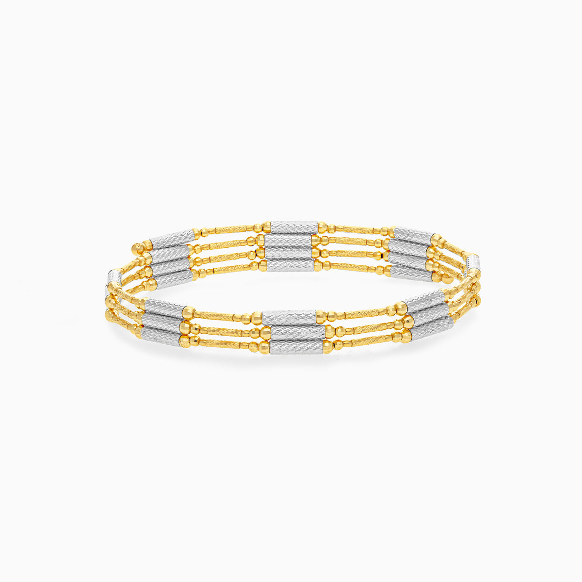 18K Multi-Color Gold Unique Adjustable Magnetic Bangle