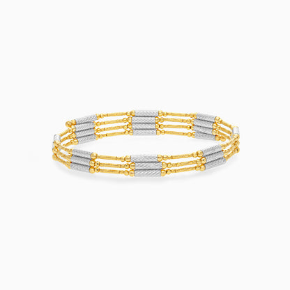 18K Multi-Color Gold Unique Adjustable Magnetic Bangle