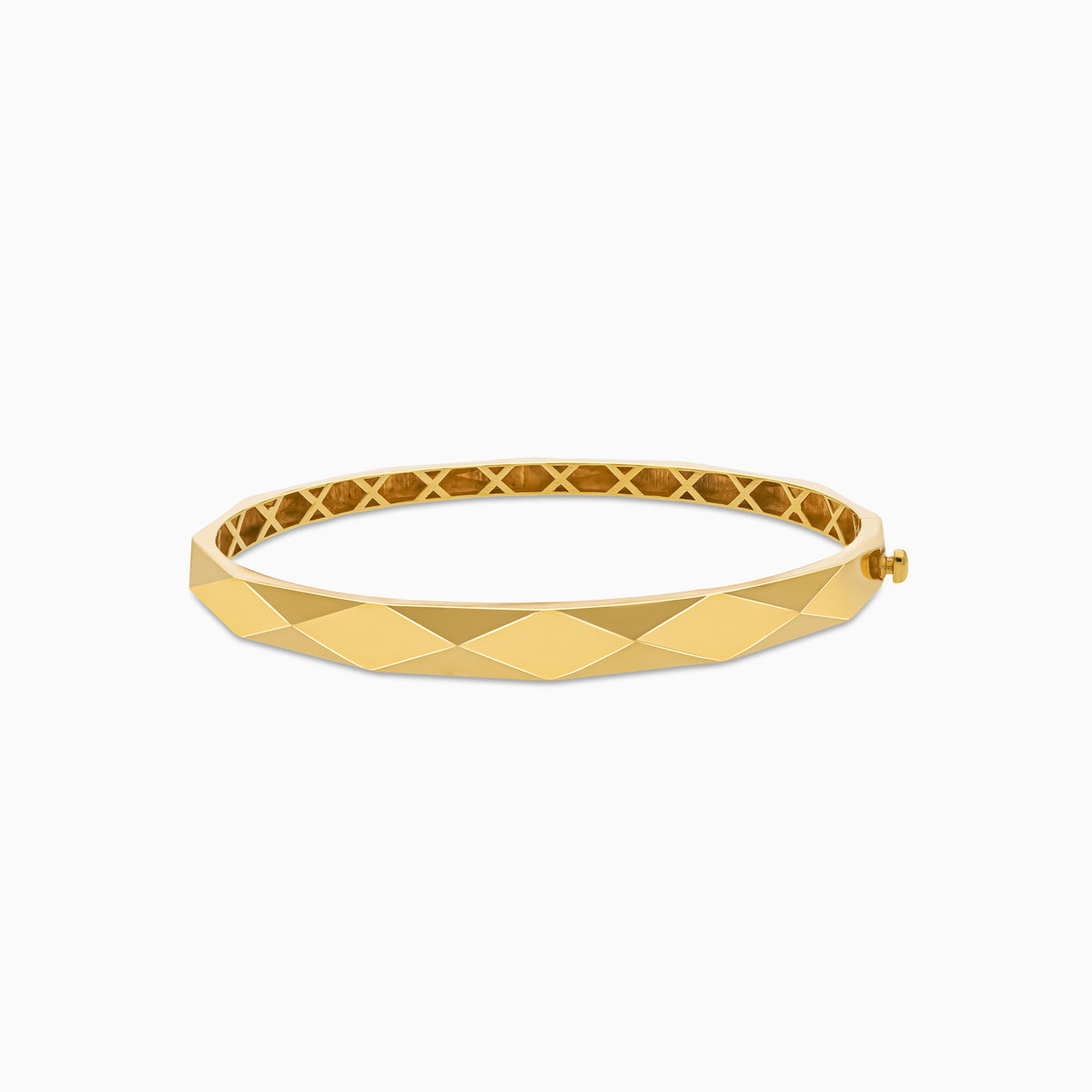 18K Golden Geometric Bangle