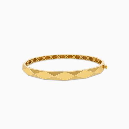 18K Golden Geometric Bangle
