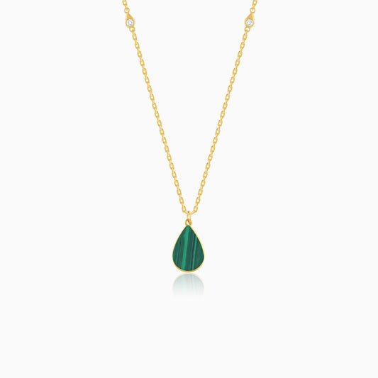 Eclat 18k Yellow Gold Pear Shape Necklace with Natural Diamonds
