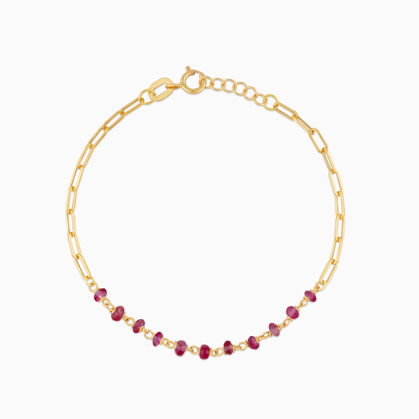 18K Yellow Gold Paperclip Bracelet