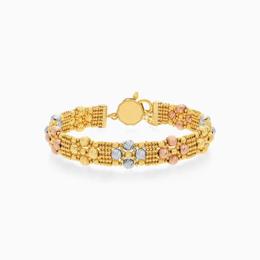 D`orica 18K Tri-Color Gold Bangle