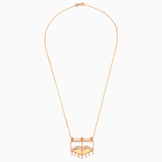 18K Yellow Gold Pendant with Diamonds – Burqa Collection