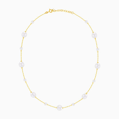 18K Yellow Gold Pearl Necklace – Danah