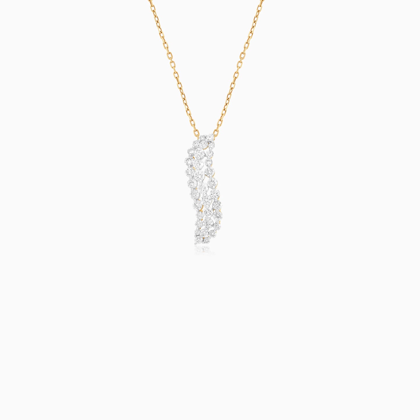 18k Yellow Gold from Scala Collection Decorated with Natural Diamond Stones