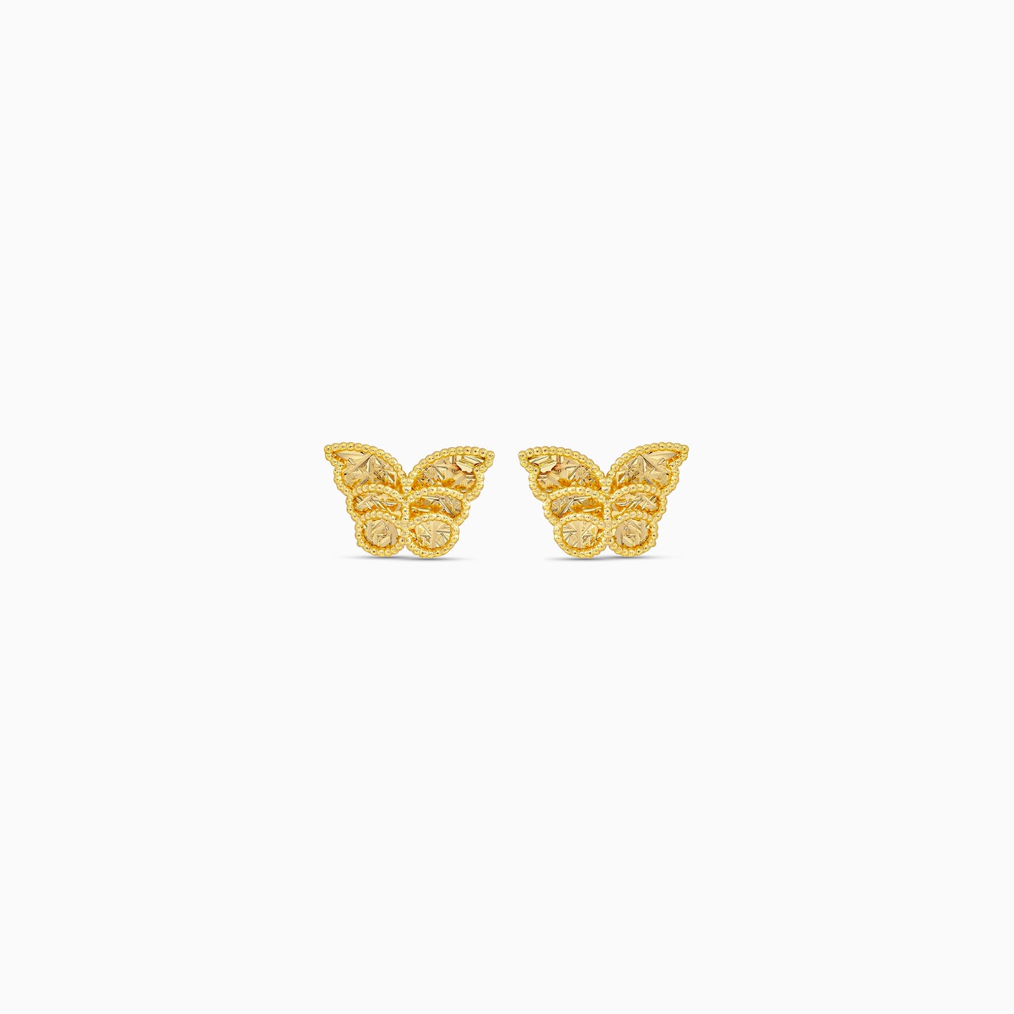 18K Yellow Gold Kids Butterfly Earrings – Farfalla