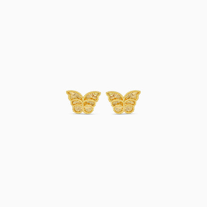 18K Yellow Gold Kids Butterfly Earrings – Farfalla