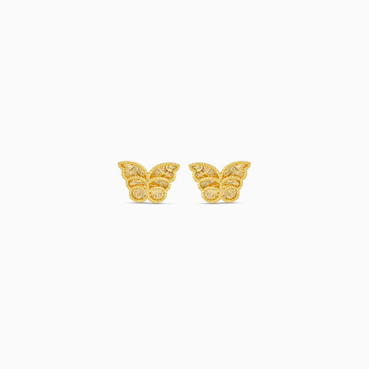 18K Yellow Gold Kids Butterfly Earrings – Farfalla