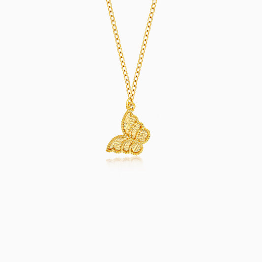 Farfalla 18K Yellow Gold Kids Butterfly Necklace