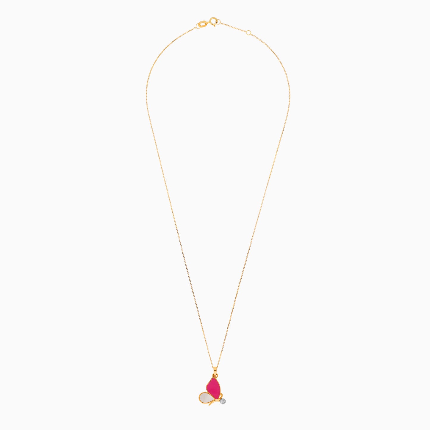 18k Yellow Gold Bee-Shaped Necklace with Natural Diamonds | Dalia Kids Collection