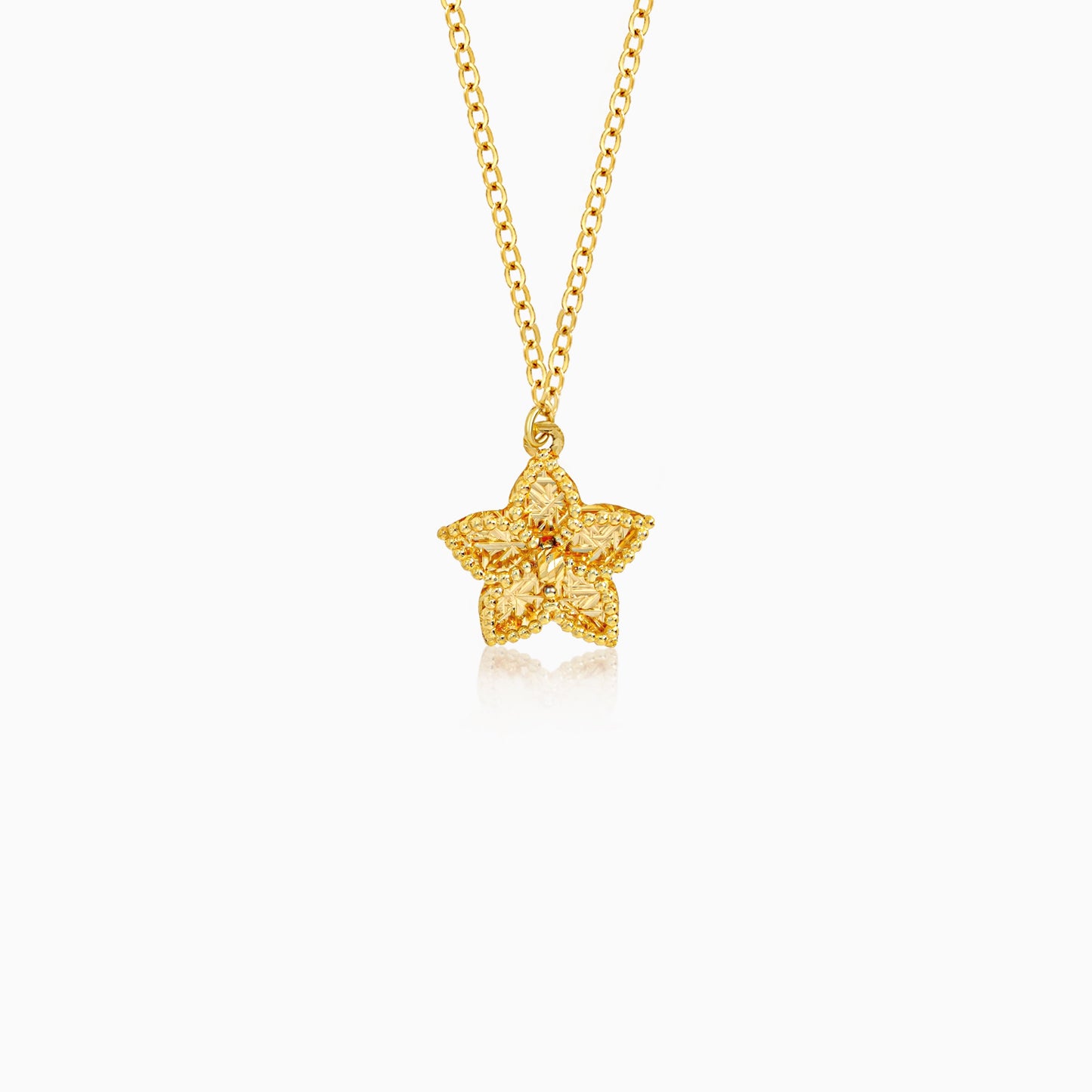 18K Yellow Gold Kids Star Necklace from Farfalla