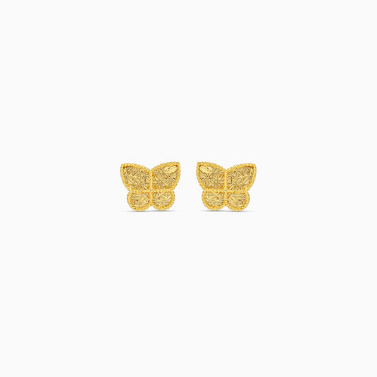 Farfalla 18K Yellow Gold Butterfly Earrings for Kids