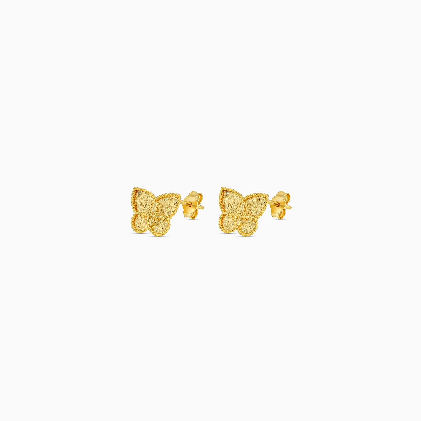 Farfalla 18K Yellow Gold Butterfly Earrings for Kids