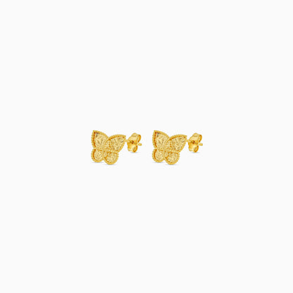 Farfalla 18K Yellow Gold Butterfly Earrings for Kids