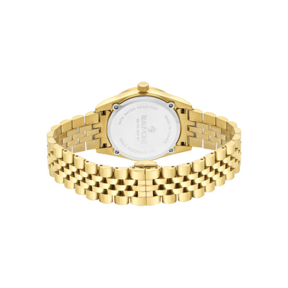Gold Plated & White Quartz Beaumont Ladies Watch