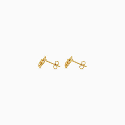 Farfalla 18K Yellow Gold Butterfly Earrings for Kids
