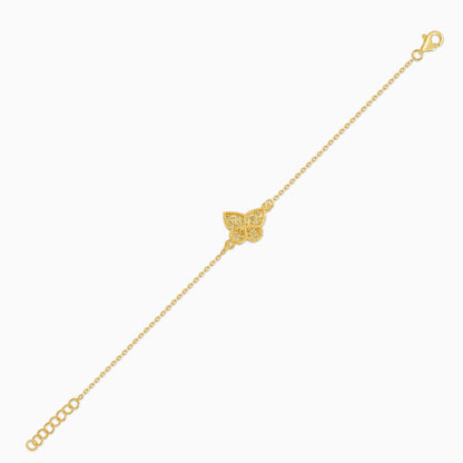 18K Yellow Gold Kids Butterfly Bracelet From the Center – Farfalla