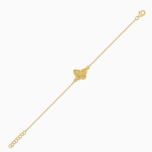 18K Yellow Gold Kids Butterfly Bracelet From the Center – Farfalla