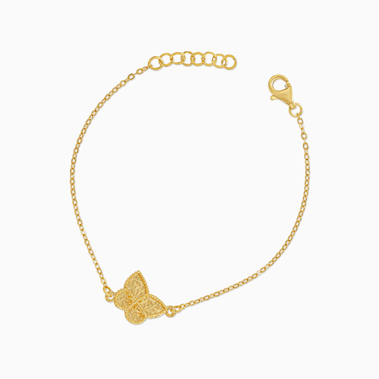 18K Yellow Gold Kids Butterfly Bracelet From the Center – Farfalla